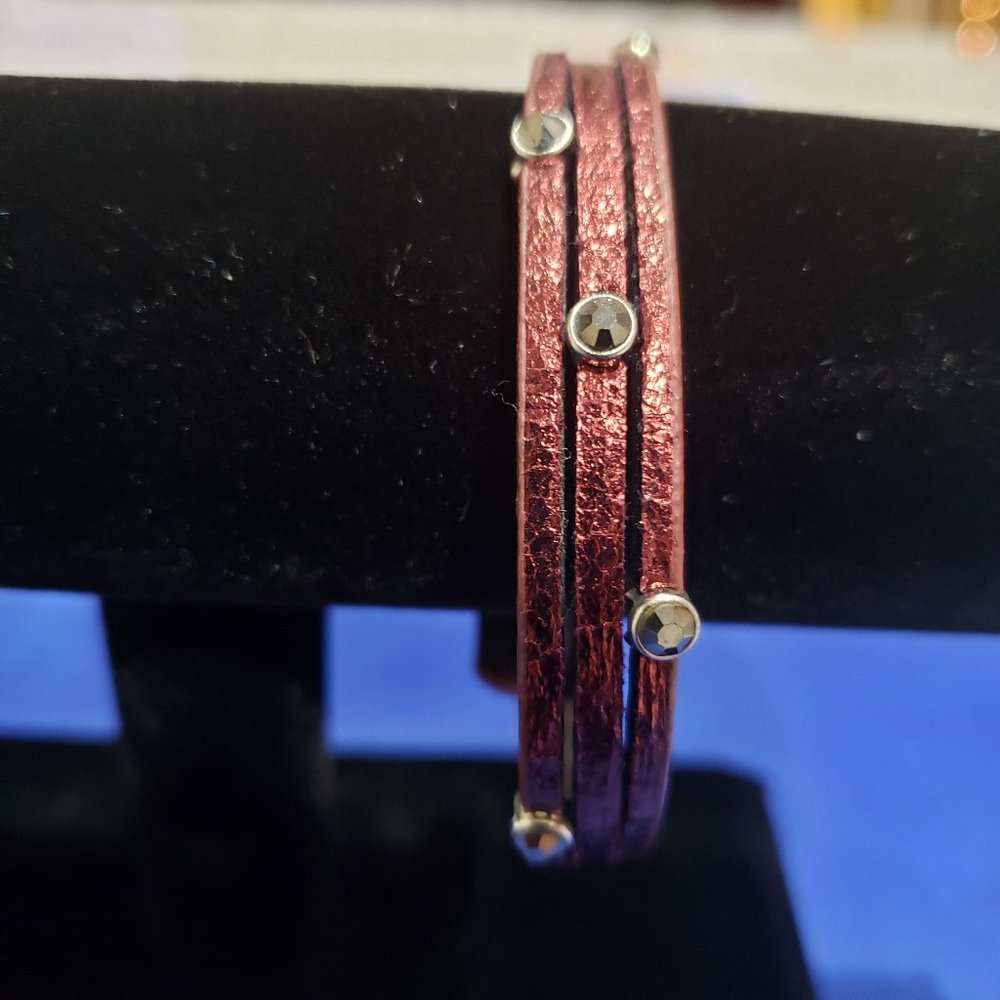 Two - faux leather bracelets
